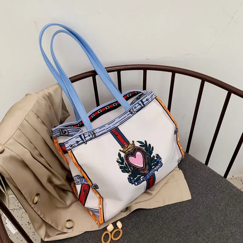 Women Simplicity Large Capacity Canvas Shoulder Bag