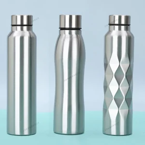 1/2/3Pcs 1000ml Stainless Steel Sport Water Bottles Single-layer Rugged Water Cup Metal Flask Drinkware for Camping Sports Gym