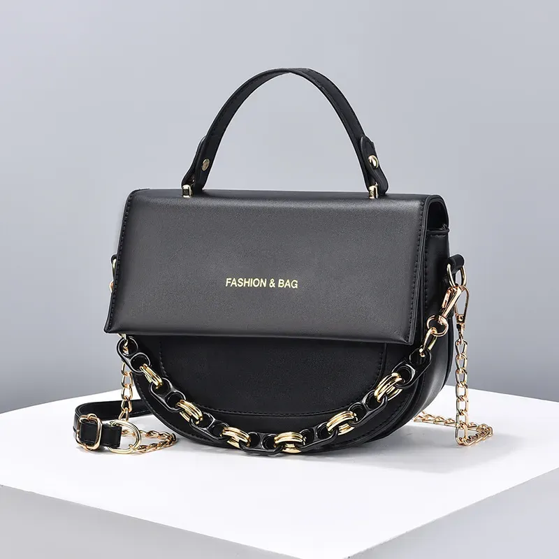 Women Fashion Solid Color Acrylic Chain Tote Bag