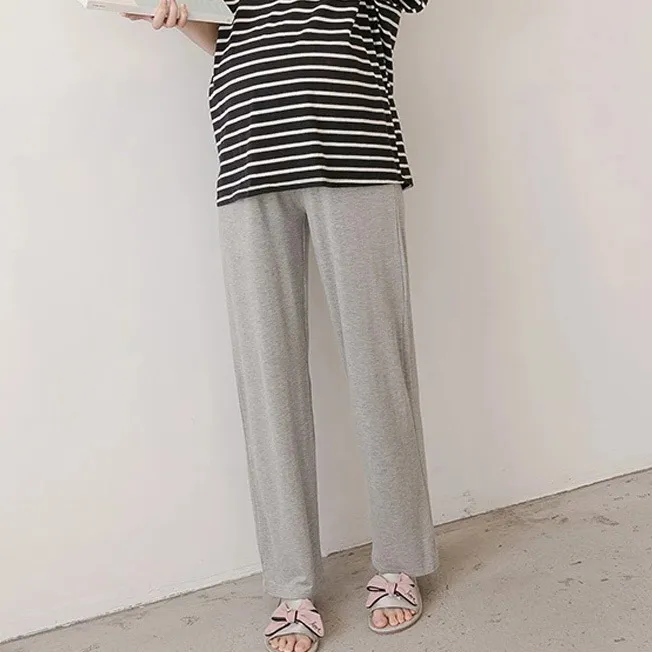 Women Thin Loose High Waist Wide-Leg Adjustable Belt Pregnant Women Pants