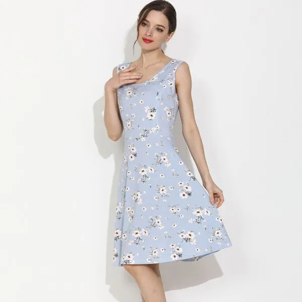 Summer Pregnant Women Fashion Casual Floral Printing Lactation Dress