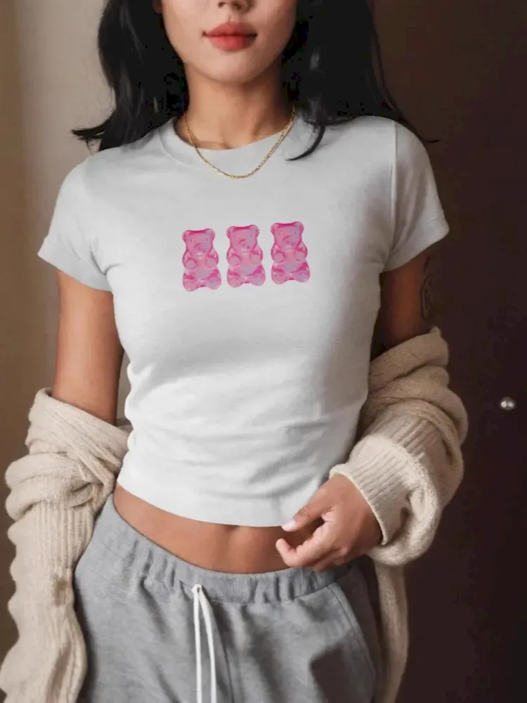 Women'S Casual Summer Short Sweet Spicy Style Design Printing Popular