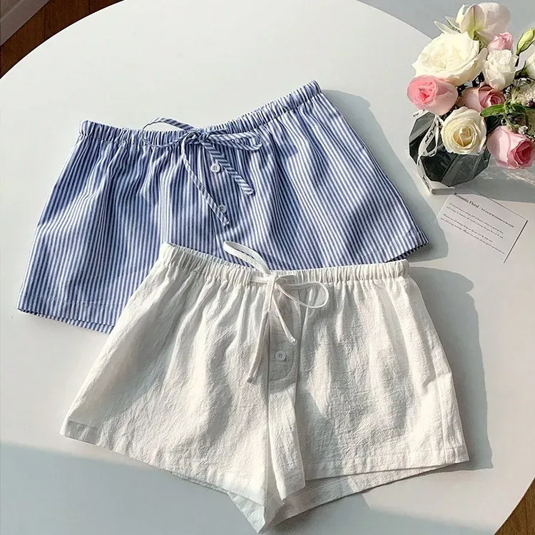 Casual Women Summer Stripe Drawstring Shorts