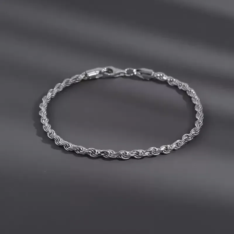 Wholesale Cuban Hip Hop Twist Chain Men Titanium Steel Bracelet